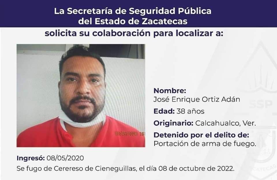 FUGA DE REOS; UNO ES DE CALCAHUALCO