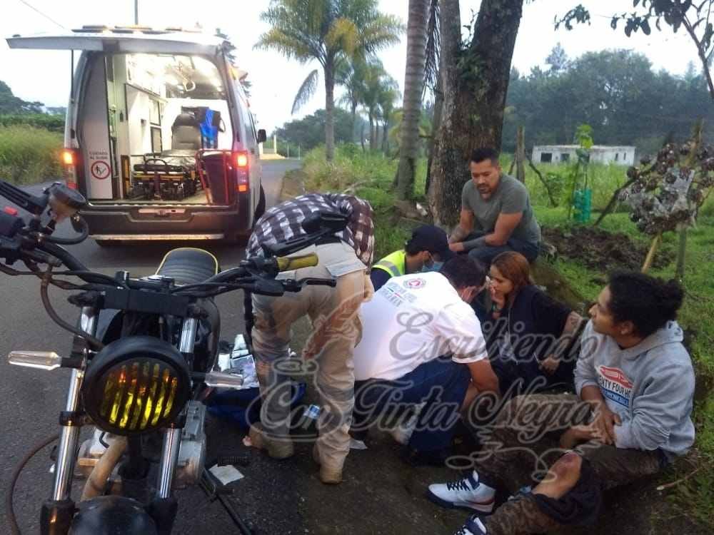 CHOCAN MOTOCICLISTAS EN CHOCAMÁN