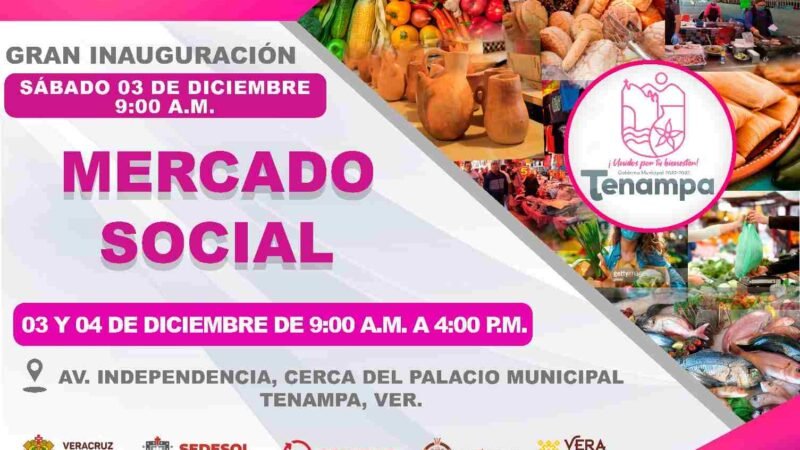 CONVOCAN A MERCADO SOCIAL EN TENAMPA