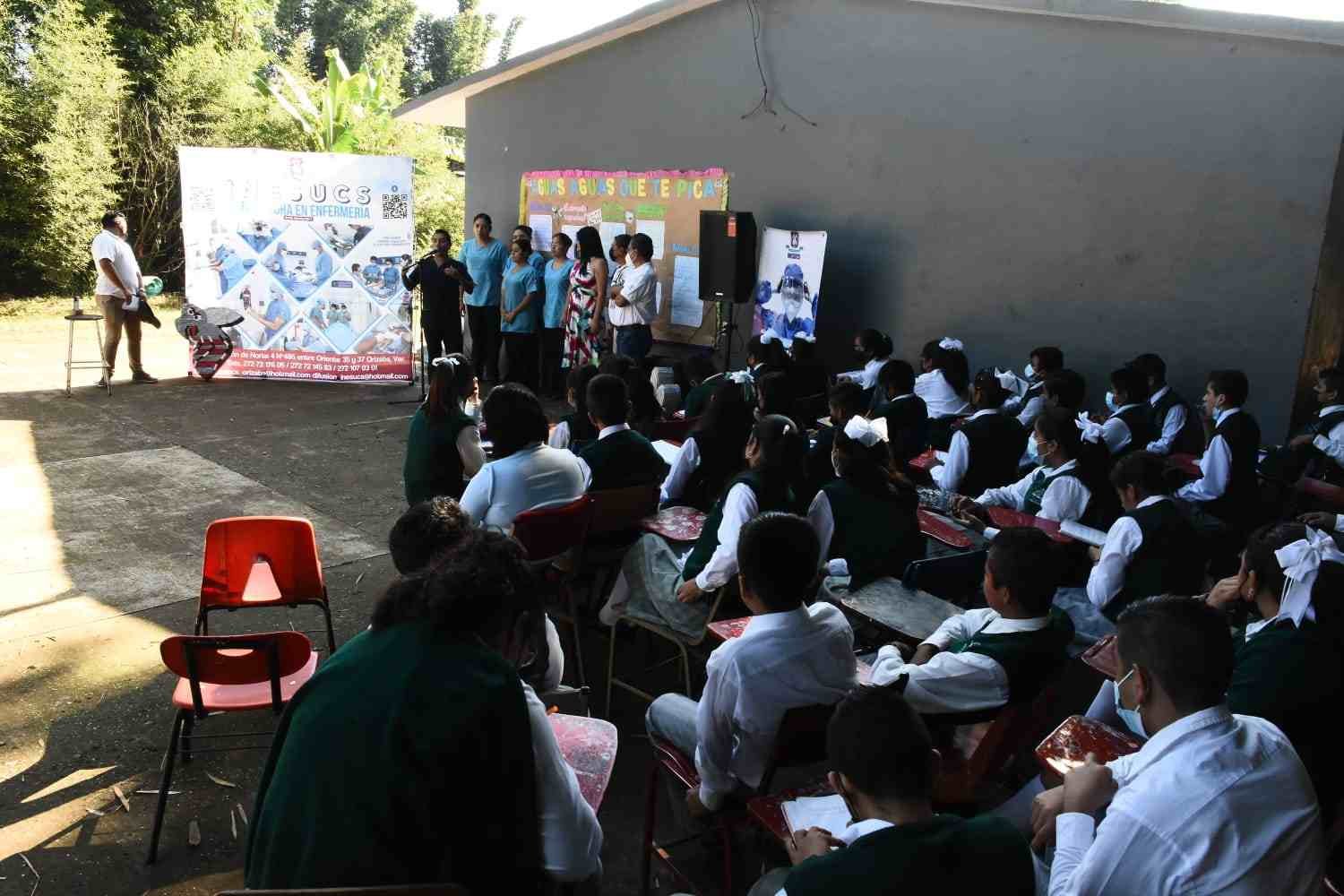 FOMENTAN UNIVERSITARIOS CULTURA PREVENTIVA CONTRA EL DENGUE A ESTUDIANTES DE TELESECUNDARIA