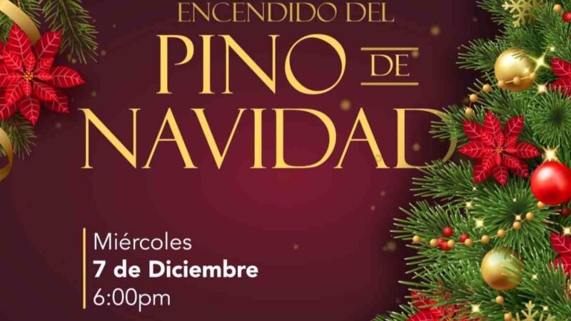 INVITAN AUTORIDADES A ENCENDIDO DEL PINO DE NAVIDAD