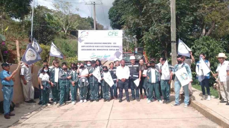 AMPLÍAN ELECTRIFICACIONES EN ZENTLA