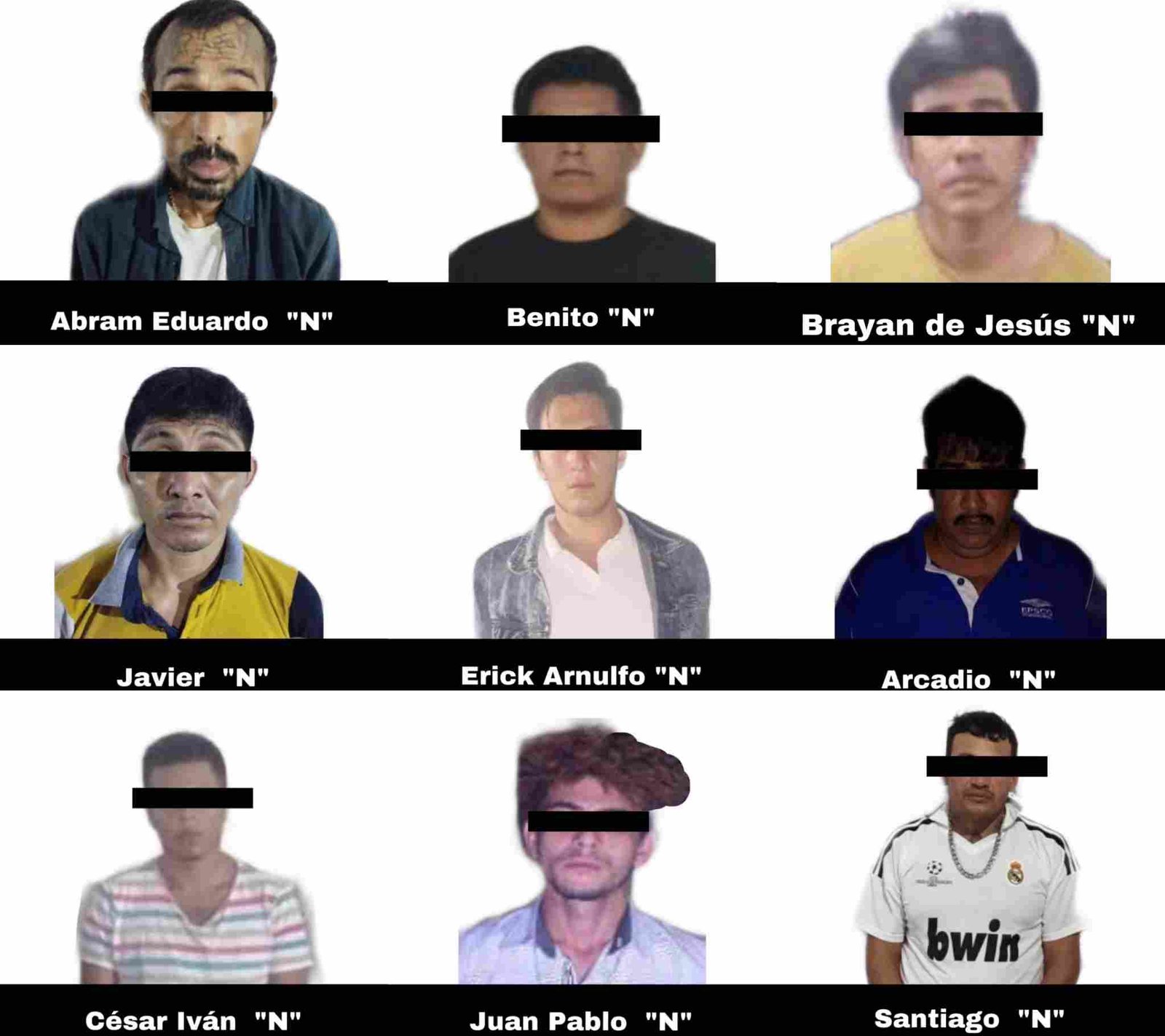 CAPTURAN A 12 CON ARMAS Y DROGA