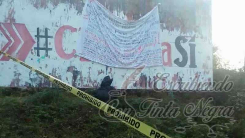 ENCUENTRAN “EMBOLSADO” Y NARCO MANTA EN ZONGOLICA