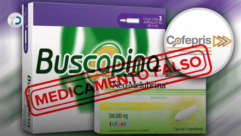 ALERTA SANITARIA POR BUSCAPINA Y NEO-MELUBRINA FALSAS