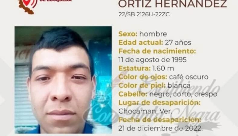 DESAPARECE CAMPESINO DE CHOCAMÁN