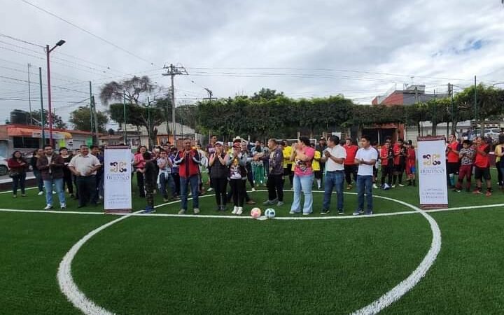 INAUGURA VENTURA DEMUNER CANCHA DE LA JUVENTUD