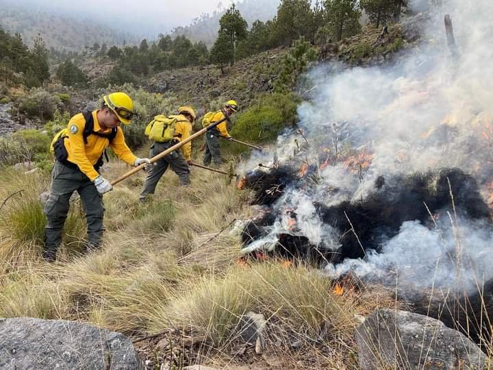 ARDE EL PICO DE ORIZABA; SE PIERDEN 30 HECTÁREAS