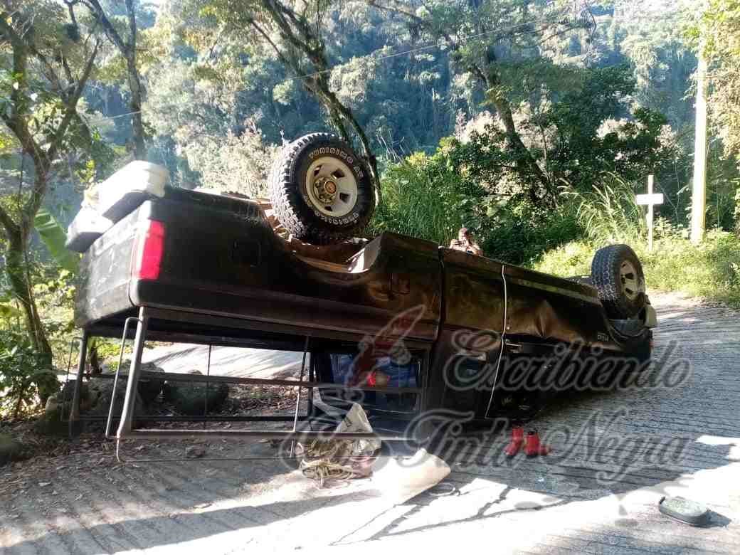 SE QUEDA SIN FRENOS Y VUELCA