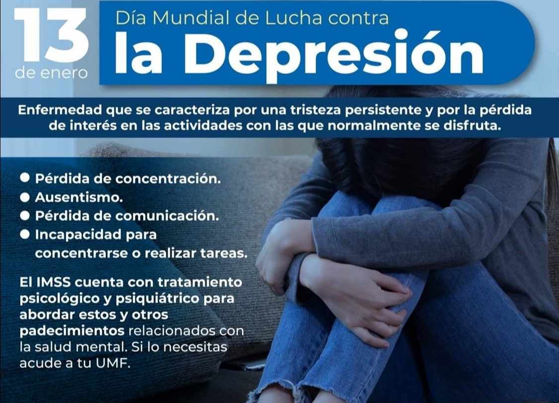 EXHORTA IMSS A ESTAR ALERTA ANTE SÍNTOMAS DE DEPRESIÓN