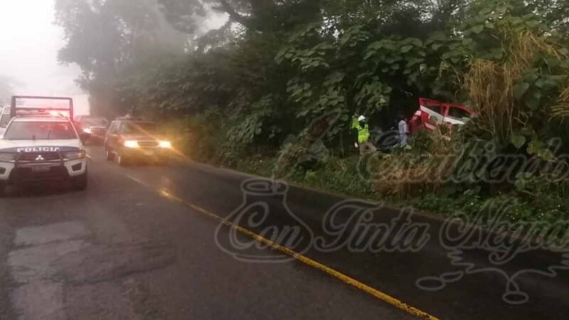 TAXI SE SALE DE LA CARRETERA