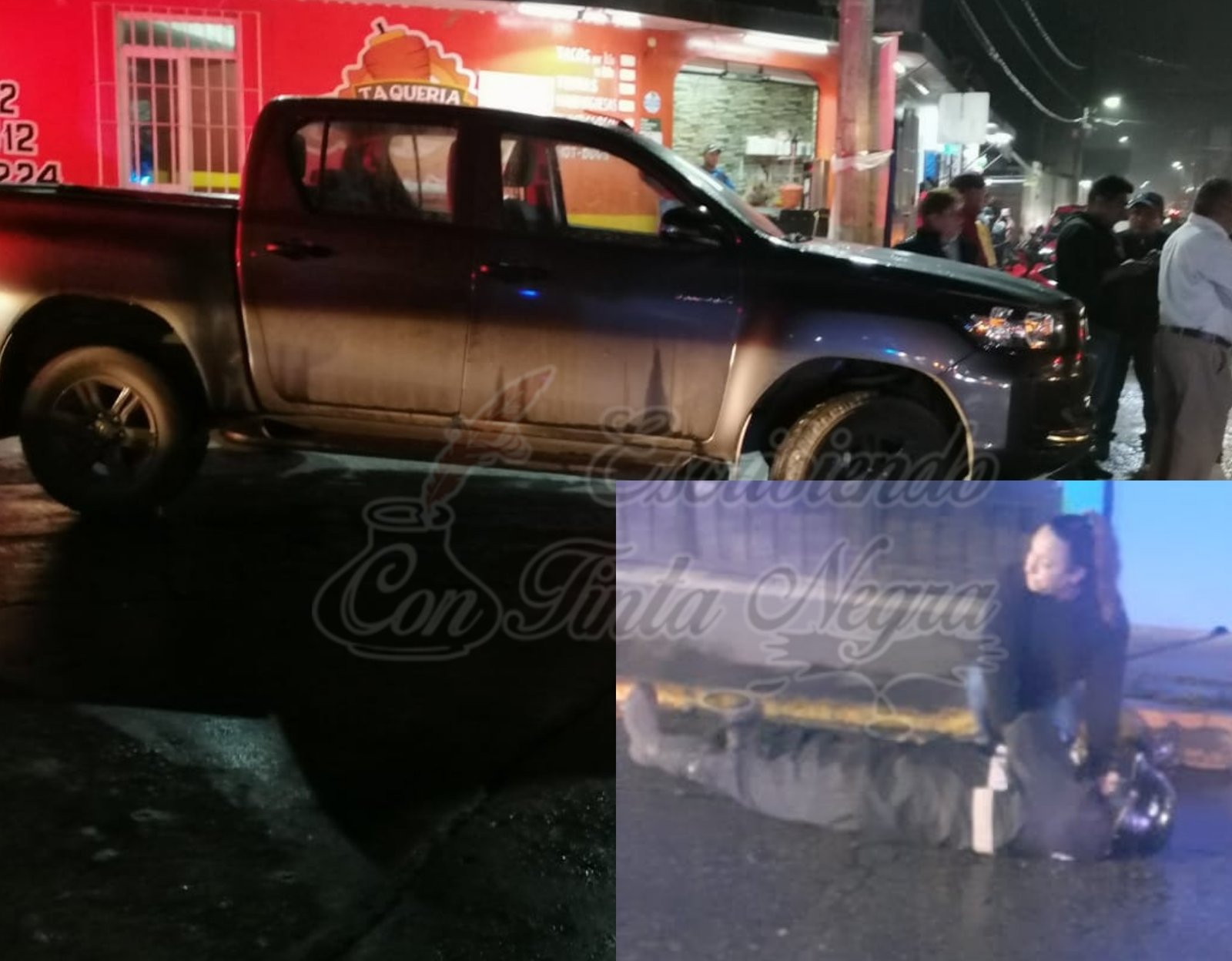 CHOCA MOTO REPARTIDOR CON CAMIONETA