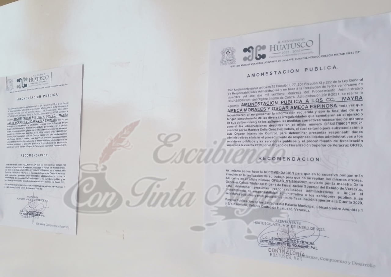 NO SOLVENTAN OBSERVACIONES DE CUENTAS PÚBLICAS DE HUATUSCO