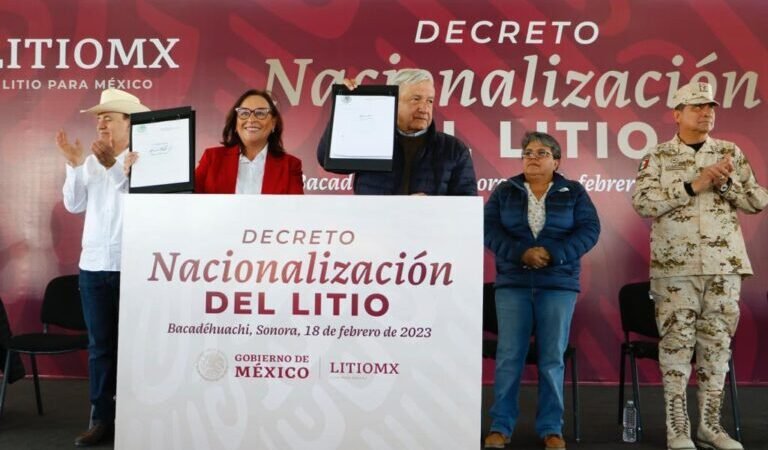 LÓPEZ OBRADOR FIRMA DECRETO PARA NACIONALIZAR EL LITIO