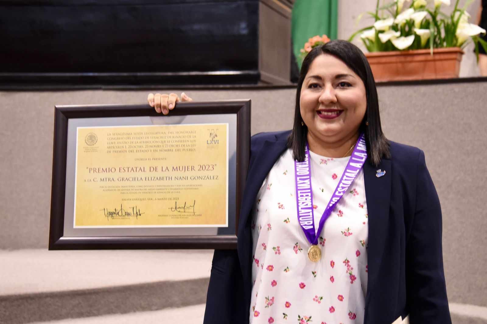 GRACIELA NANI, PREMIO ESTATAL A LA MUJER 2023