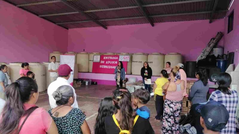 ENTREGA GLORIA SÁNCHEZ APOYOS A FAMILIAS DE TENAMPA