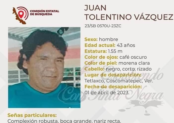 DESAPARECE HOMBRE DE COSCOMATEPEC