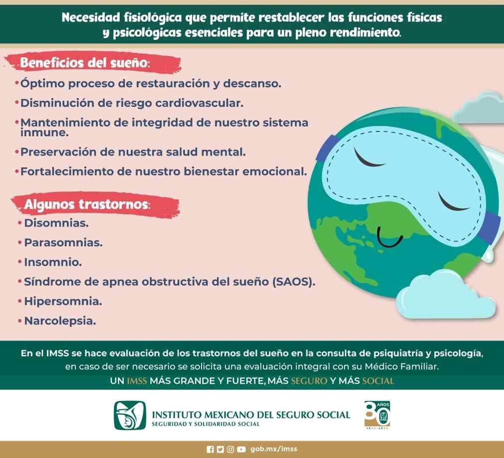 PERSONAS NO DUERMEN BIEN; IMSS