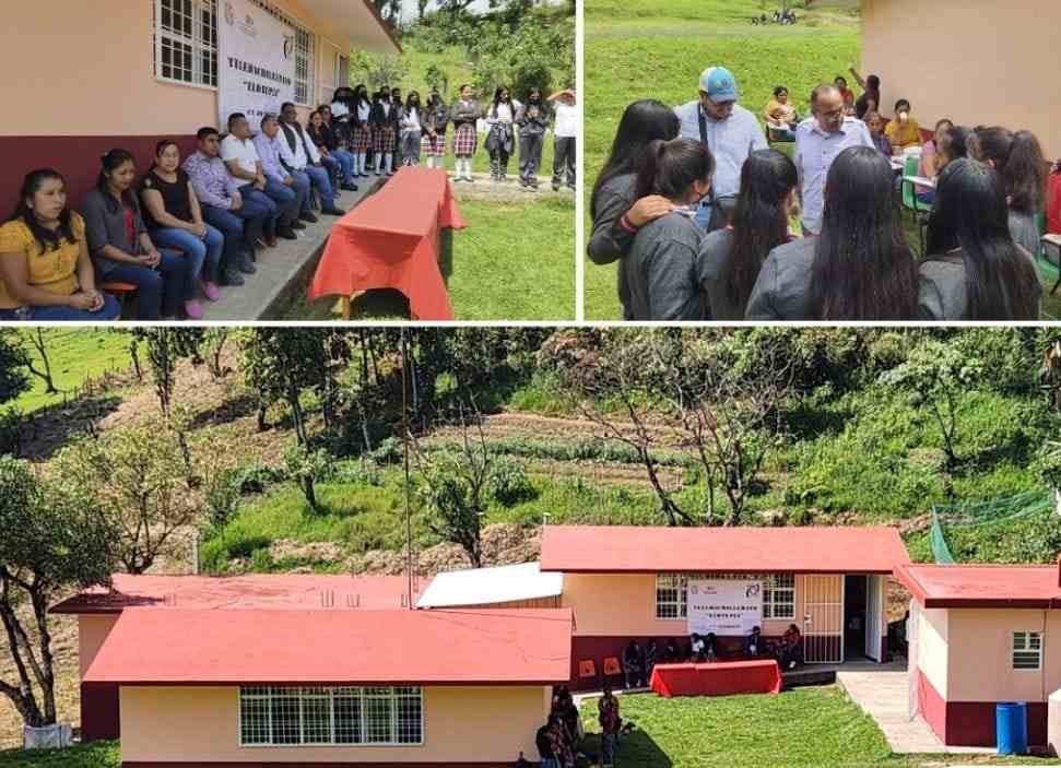 ENTREGAN REHABILITACIÓN DE TELEBACHILLERATO DE ELOTEPEC