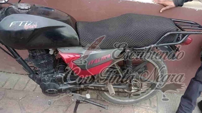 POLICÍA DE CHOCAMÁN RECUPERA MOTO CON REPORTE DE ROBO