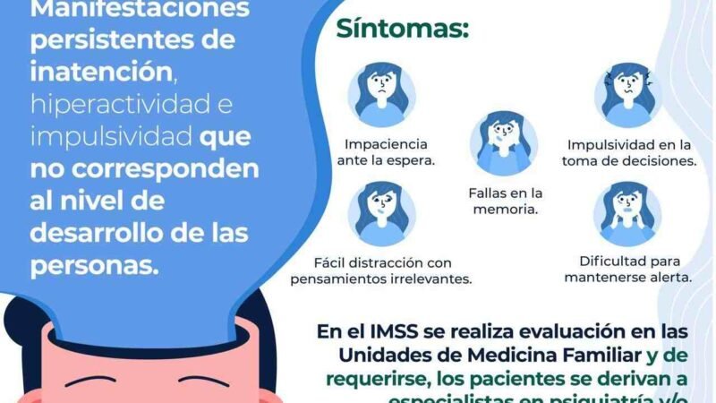 CONCIENTIZA IMSS SOBRE TRASTORNO DE DÉFICIT DE ATENCIÓN E HIPERACTIVIDAD