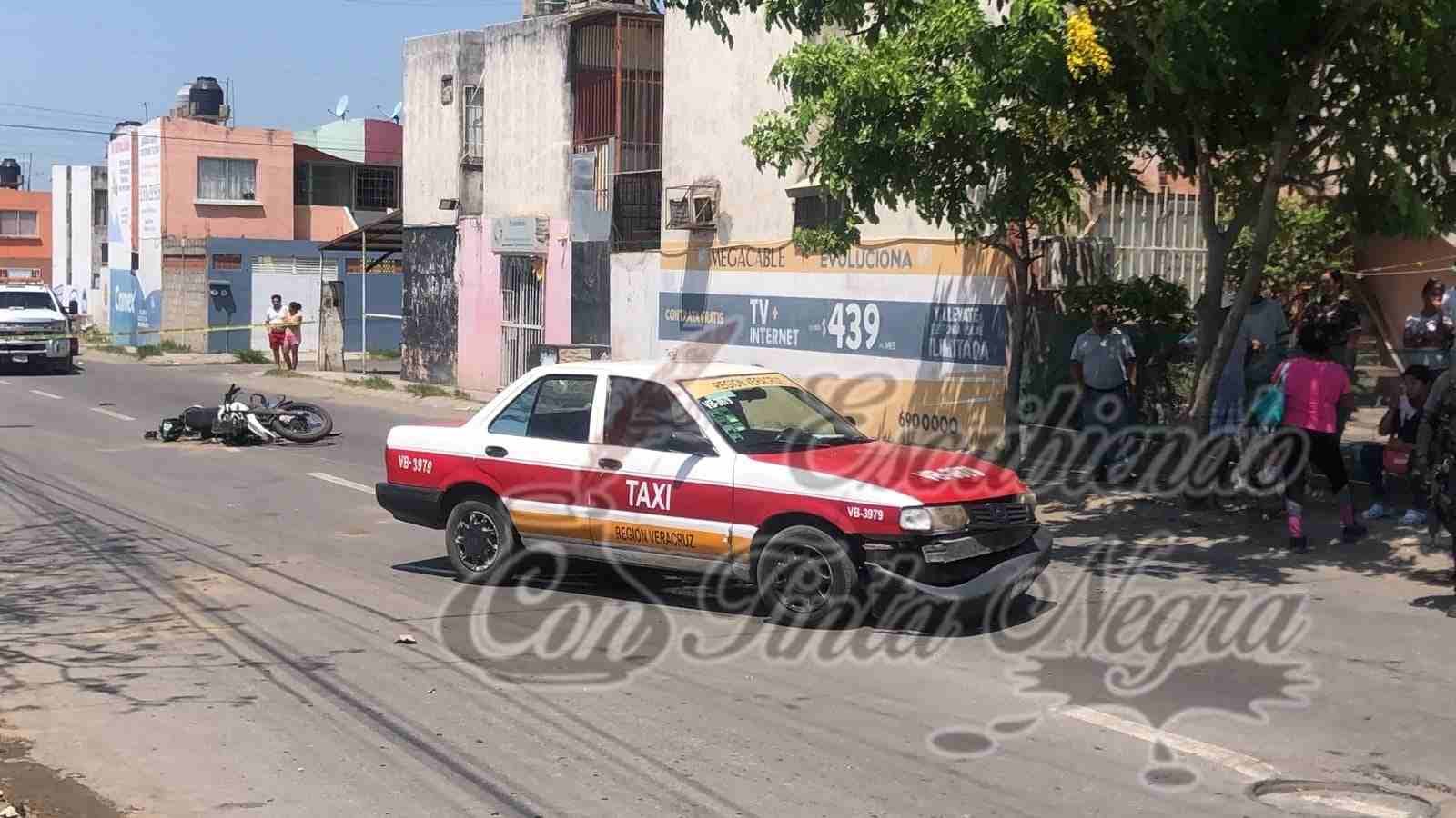 TAXISTA EMBISTE Y MATA A MOTOCICLISTA