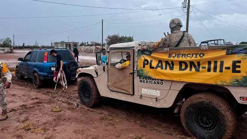 SEDENA APOYÓ CON EVACUACIÓN DE MÁS DE MIL 700 PERSONAS POR HILARY