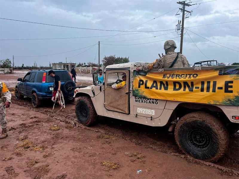 SEDENA APOYÓ CON EVACUACIÓN DE MÁS DE MIL 700 PERSONAS POR HILARY