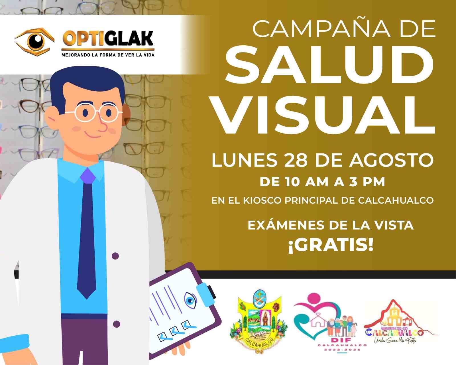 HABRÁ LA JORNADA DE SALUD VISUAL EN CALCAHUALCO