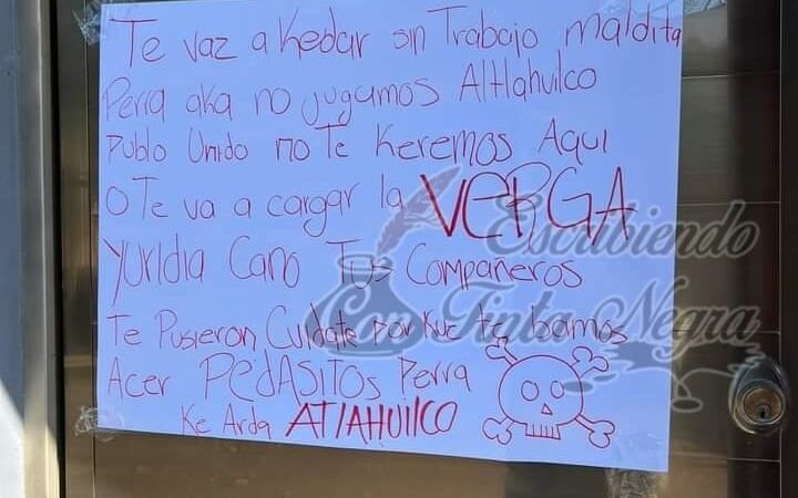 AMENAZAN DE MUERTE A PROFESORES DE ZONA DE ZONGOLICA