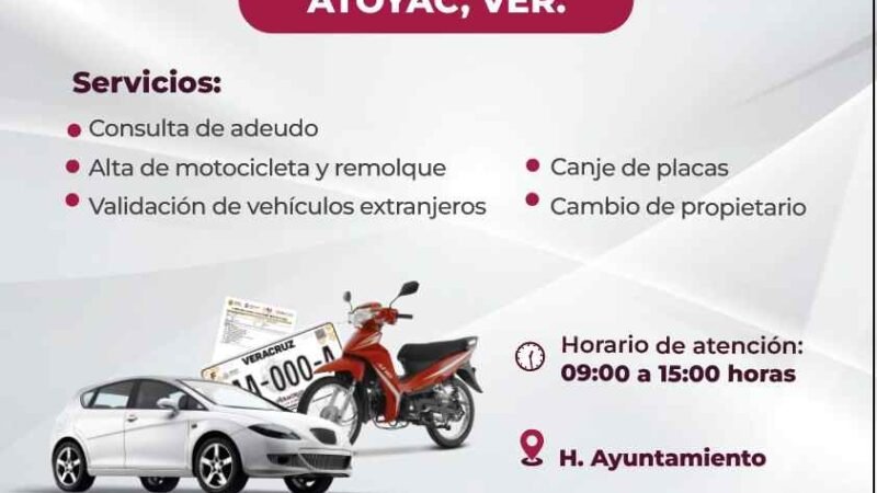 LLEGA MÓDULO DE CANJE DE PLACAS A ATOYAC