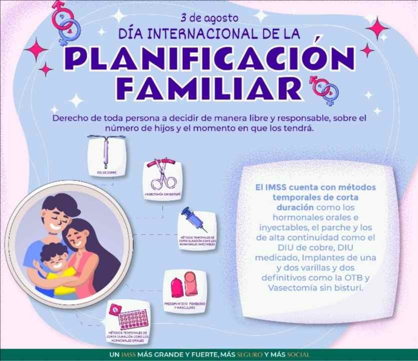 PONE IMSS MÉTODOS DE PLANIFICACIÓN FAMILIAR A DISPOSICIÓN DE LA CIUDADANÍA