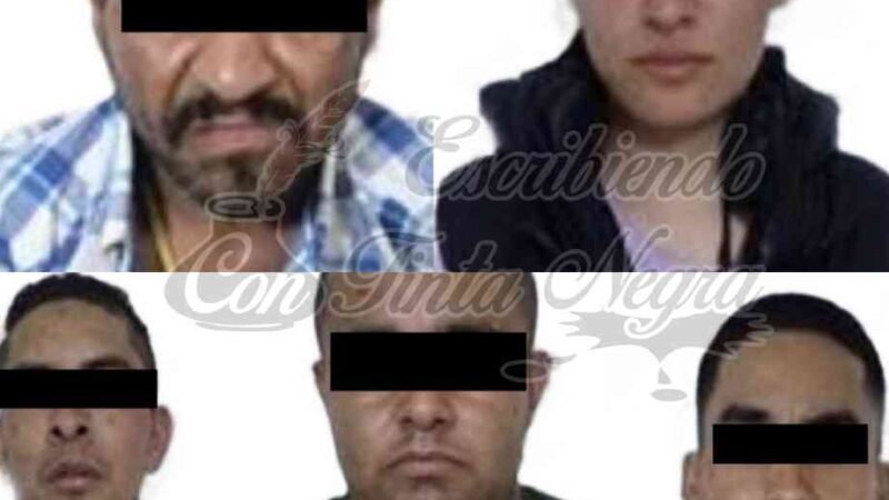 DETIENEN A 5 CON DROGA