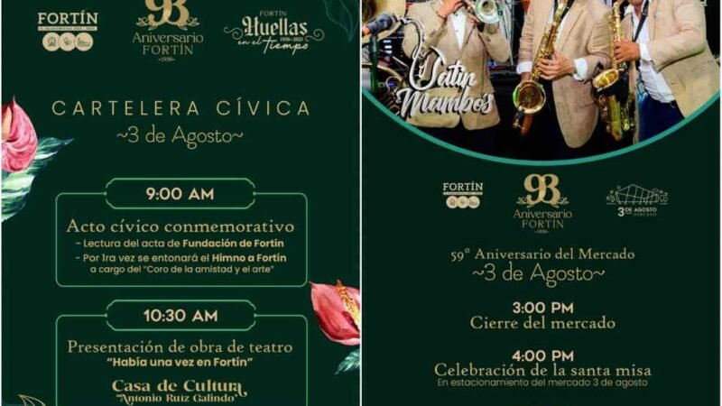 REALIZARÁN ACTO CÍVICO POR CONMEMORACIÓN AL 93 ANIVERSARIO DE FUNDACIÓN DE FORTÍN