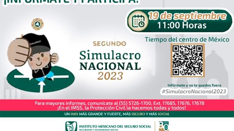 PARTICIPARÁ IMSS VERACRUZ SUR EN SEGUNDO SIMULACRO NACIONAL 2023