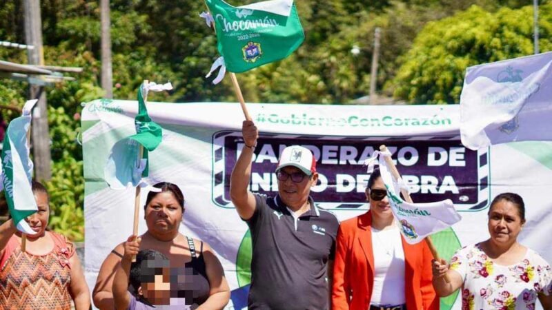 ERNESTO RUIZ DA BANDERAZO DE REHABILITACIÓN EN CALLE ALLENDE