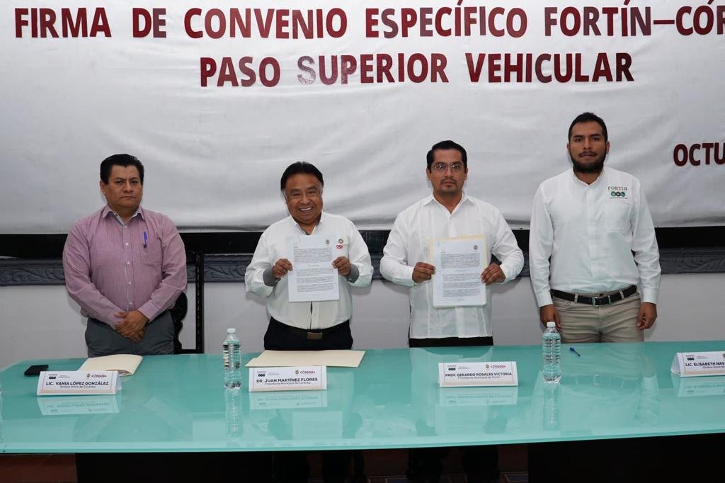 ESTABLECE FORTÍN Y CÓRDOBA CONVENIO DE COLABORACIÓN PARA ELABORACIÓN DEL PROYECTO EJECUTIVO DEL PASO SUPERIOR VEHICULAR