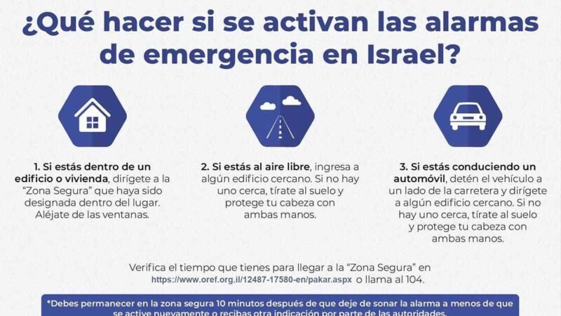 SRE EMITE RECOMENDACIONES PARA MEXICANOS EN ISRAEL