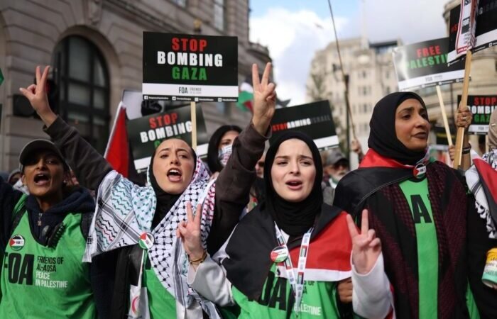 MASIVAS MANIFESTACIONES A FAVOR DE PALESTINA