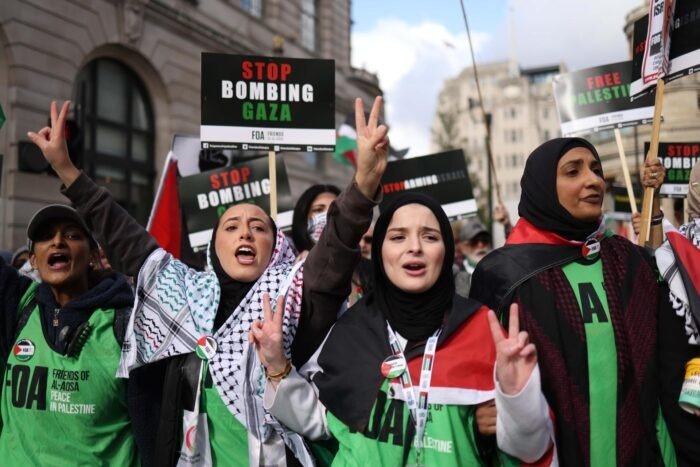 MASIVAS MANIFESTACIONES A FAVOR DE PALESTINA
