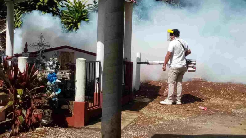 FUMIGAN PANTEONES POR TODOS SANTOS