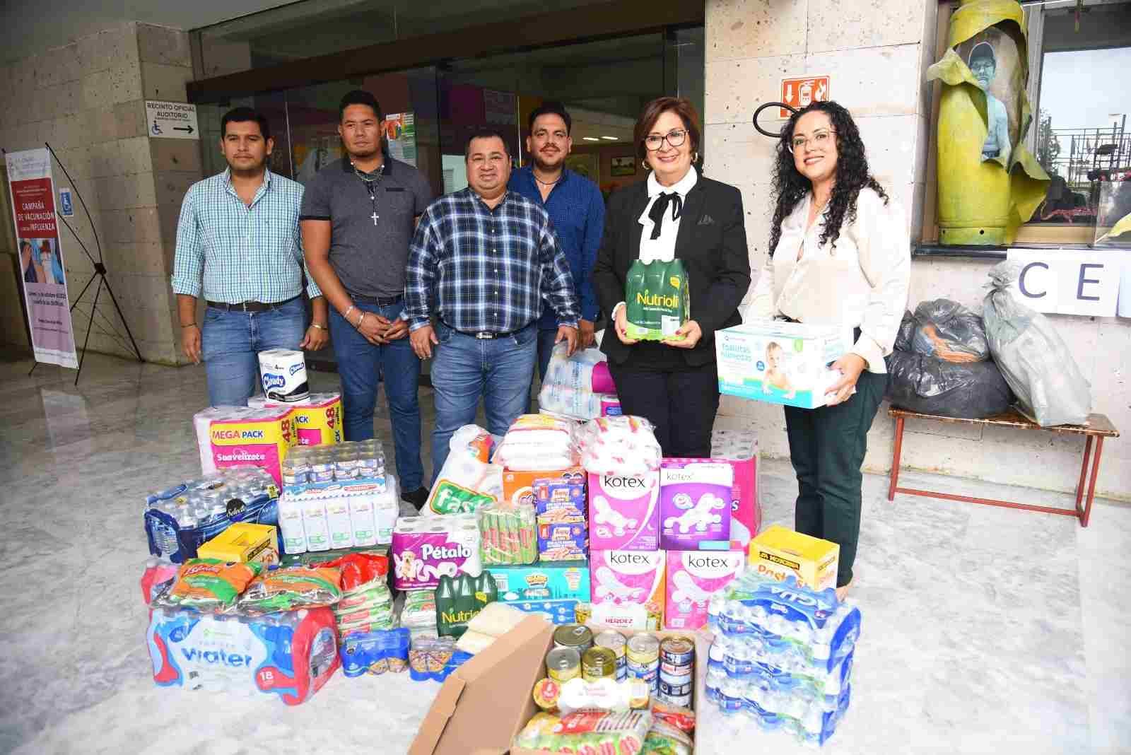 RECIBE CONGRESO INSUMOS Y VÍVERES DEL TRIJAEV PARA DAMNIFICADOS POR OTIS
