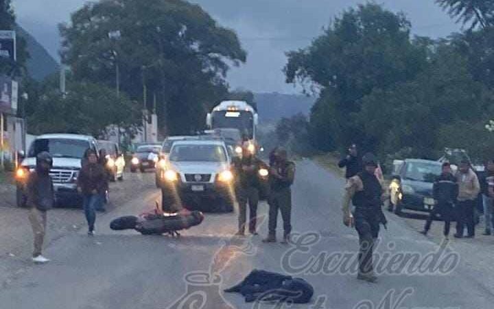 SE MATA MOTOCICLISTA EN ACCIDENTE