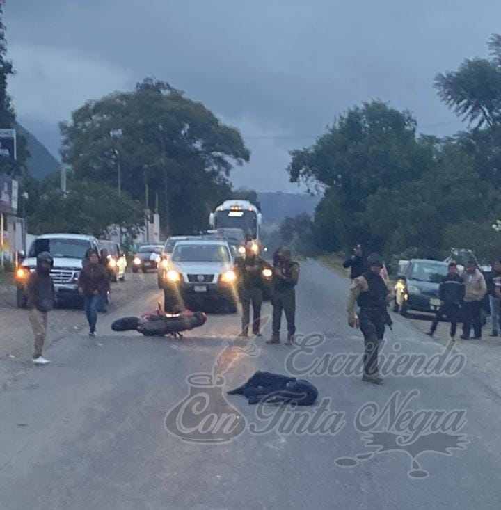 SE MATA MOTOCICLISTA EN ACCIDENTE