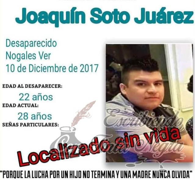 ENCUENTRAN RESTOS DE DESAPARECIDO EN FOSAS DE RÍO BLANCO