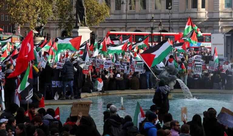 EL MUNDO MARCHA NUEVAMENTE PARA PEDIR UN ALTO AL FUEGO EN GAZA