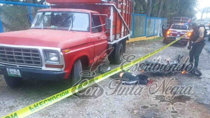 FATAL ACCIDENTE EN CHAPINGO; MUERE MOTOCICLISTA