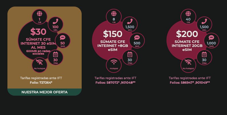 CFE LANZA PAQUETES CON INTERNET Y TELEFONÍA