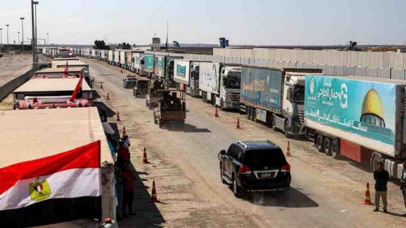 LLEGARON A GAZA 137 CAMIONES CON AYUDA HUMANITARIA