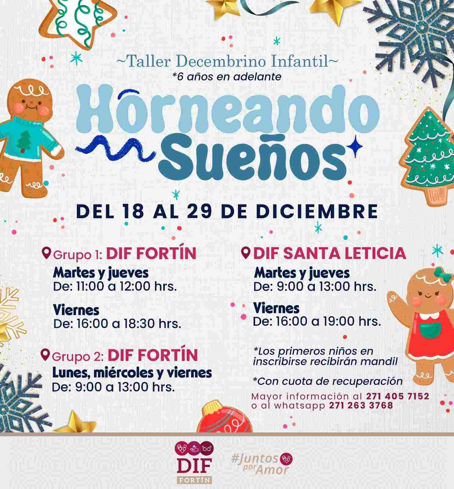 INVITA DIF A CURSO DECEMBRINO “HORNEANDO SUEÑOS”